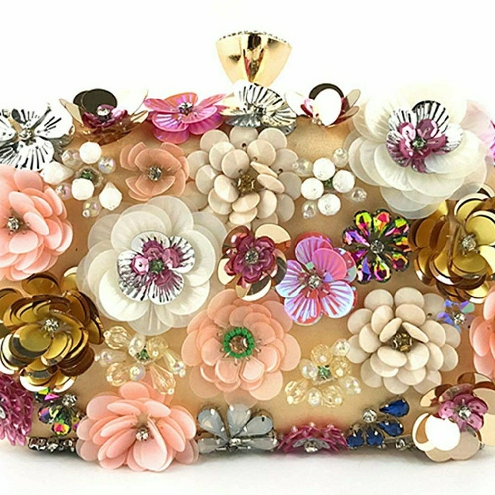 Floral Embelished Clutch